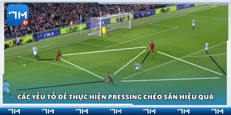 Các yếu tố để thực hiện pressing chéo sân hiệu quả