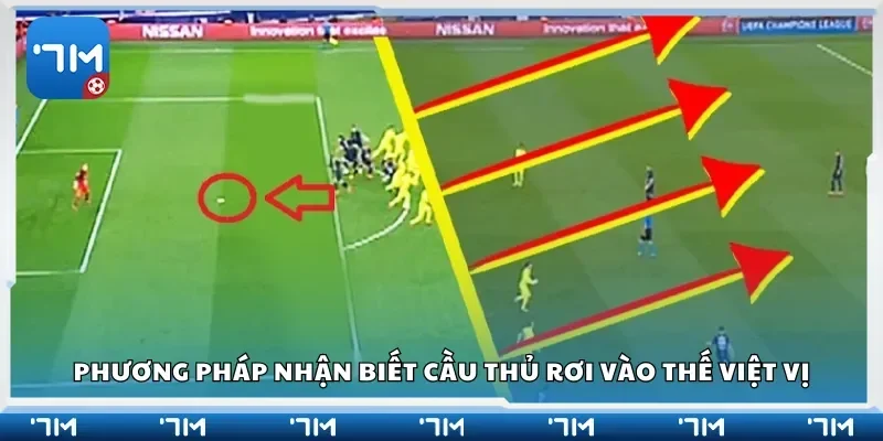 Phương pháp nhận biết cầu thủ rơi vào thế việt vị