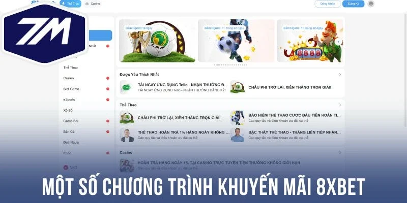 Một số chương trình khuyến mãi 8Xbet 