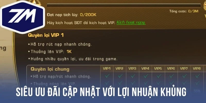 Siêu ưu đãi cập nhật với lợi nhuận khủng