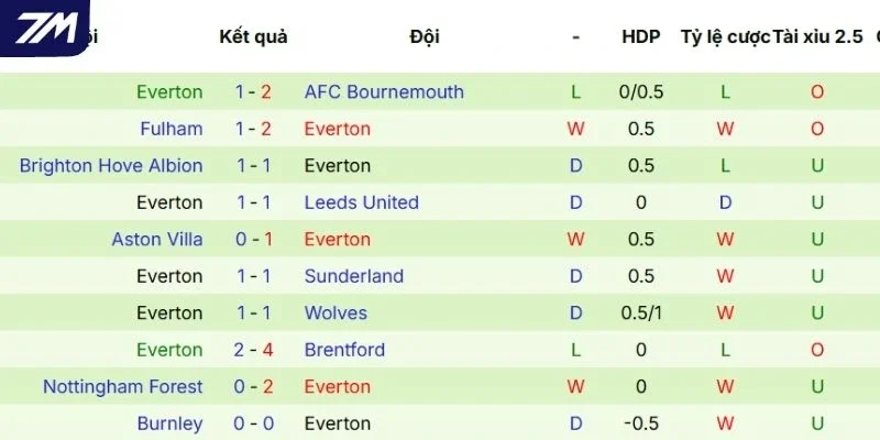 Lịch sử đối đầu giữa Newcastle và Everton