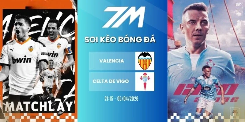Kèo nhà cái Valencia vs Celta de Vigo  hôm nay ngày 05/04/2026 - La Liga