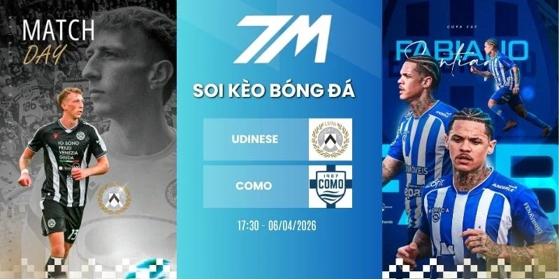 Kèo bóng đá Udinese vs Como hôm nay ngày 06/04/2026 - Serie A